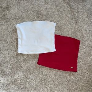 Hollister Ribbed Tube Tops - Bundle of 2